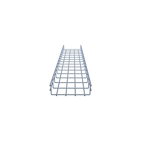 NavePoint Wire Mesh Cable Tray, Electro Zinc Plated, Silver Steel, 1.97 x 7.88 x 59.06 inch, 2-Pack - Thumbnail 4