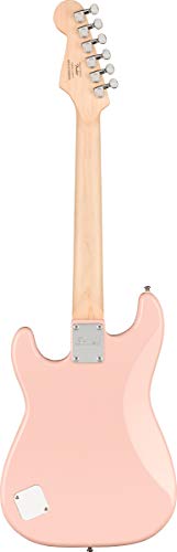 Image of Fender Squier 3 /4-Size Kids Mini Strat Electric Guitar - Pink Bundle with Amplifier, Cable, Tuner, Strap, Picks, and Austin Bazaar Instructional DVD