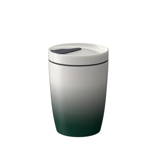 like. by Villeroy & Boch To Go mugg S grön, 2 delar, 290 ml, premium porslin/silikon, grön