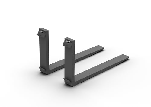 Pinzas FEM2/ISO2 para portahorquillas, 2 unidades, horquilla de palé, carretilla elevadora, cargadora de ruedas, tractor (ISO2A – 100 x 40 – 1200 mm – 2500 kg)