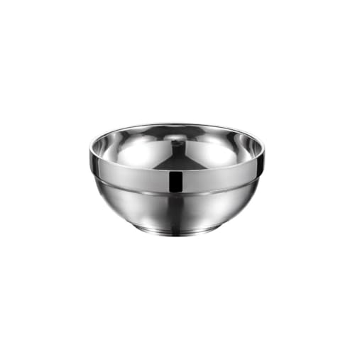 NiuLumea Ensaladera de acero inoxidable con aislamiento de doble capa, plato hondo para servir arroz, salsa, salsas, salsas, picnics al aire libre, uso familiar en la cocina, juego de 115-18 cm