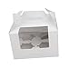 PRETYZOOM 10pcs 4 Chocolate Muffins Easter Candy Container Blue Paper Plates Cake Storage Chocolate Chip Muffins Cupcake Gift Cake Boxes Cupcake Container Pastry White Paper Cup