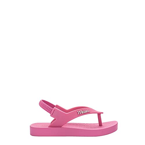 Mini Melissa Sun Long Beach Negro 35762, Flor Mariposa Lirio Rosa, 19 EU