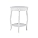 Powell Furniture Powell Round Shelf, White Table, 18