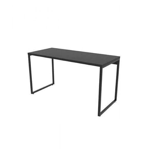 Mesa para Escritório Office Estilo Industrial 135cm Kuadra Compace Preto Onix
