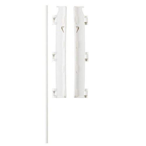 Safetots Barrera de Escalera para Espacios Abiertos, Kit de Montaje en Pared, Blanca, 70cm de Altura, Kit de Montaje en Pared para Barrera de Seguridad para Escaleras de Planta Abierta