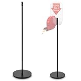 CroBlissful 52 Inch Floor Stand for Take a Number System Ticket Dispenser and Sign, Heavy Duty Ticket Dispenser Holder with Round Base Mounting Hardware 4 cm Hole Space for Gag Gift Queue