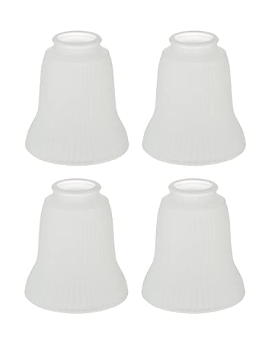 Image of Aspen Creative 23162-4 Transitional Frosted Ceiling Fan Replacement Glass Shade, 2-1 /8 inch Fitter, 4-1 /2 inch Diameter x 5 inch Height, 4 Pack