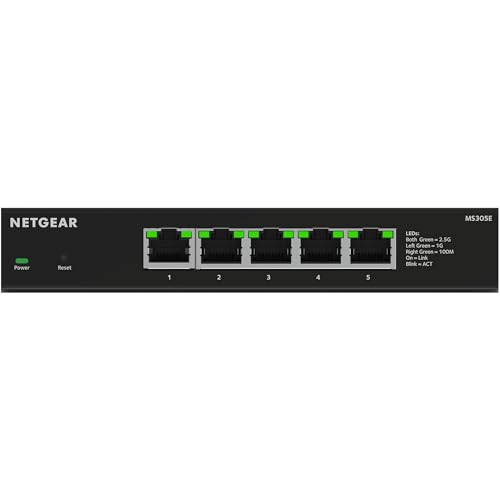Switch Multi-Gigabit NETGEAR MS305E de 5 puertos con gestión Plus de sobremesa 3