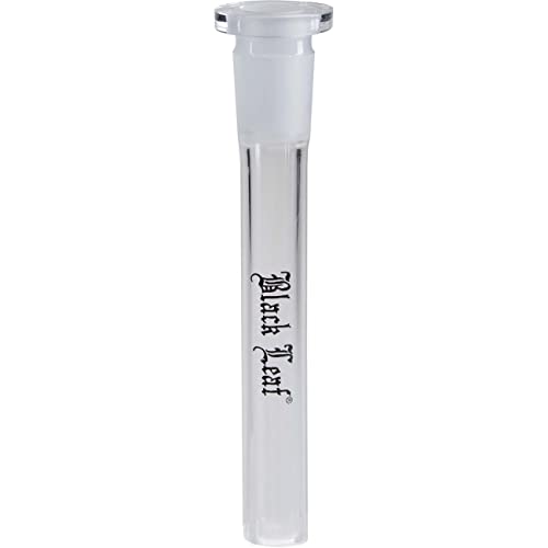 Black Leaf | Bong Chillum - Adapter | aus Glas | klar | 220-240mm | NS 19/14 | Bong Zubehör Glasshillum