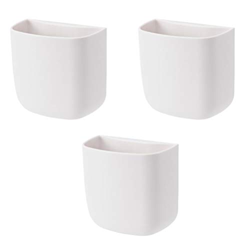 Caixa de armazenamento de controle remoto TOPBATHY com 3 peças, suporte de parede, suporte para carr