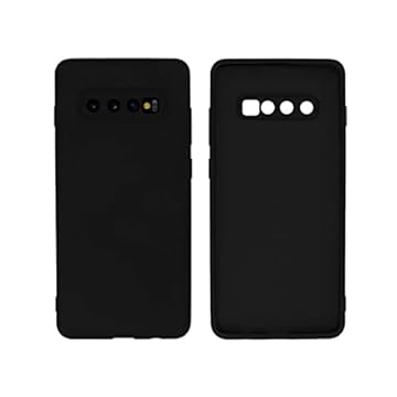 Capinha Colorida Linha PREMIUM Compatível Com Samsung Galaxy S10 PLUS Preto, Branco, Vermelho, Amarelo, Lilás, Roxo, Azul, Laranja, Marrom, Verde, Cinza, Rosa Case Slim Flexível Aveludada 3 Camadas De Proteção DUPIN (PRETO)