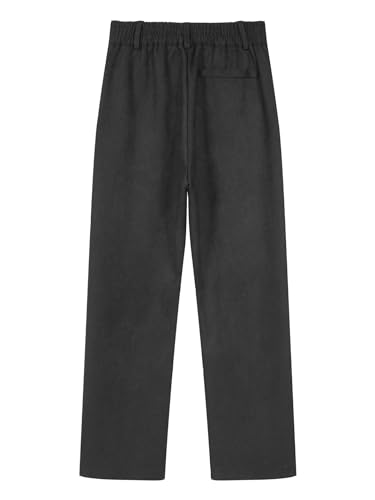 Boys' Dress Pant Straight Leg Fit Trousers with Pockets Gentleman Long Pants for Wedding4