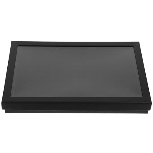 BUTIFULSIC Caja de Almacenamiento para Joyas con Tapa, Porta Anillos de Cartón Negro con Diseño Compacto y Estructura Razonable para Vacaciones y Citas