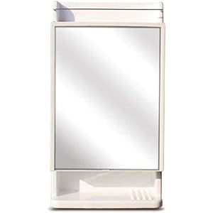 Morris Rich Look Bathroom Cabinet Mirror Wall Shelf washbasin Organizer Storage Rack Home Office Parlor Salon (White) Morris Rich Look Bathroom Cabinet Mirror Wall Shelf washbasin Organizer Storage Rack Home Office Parlor Salon (White)