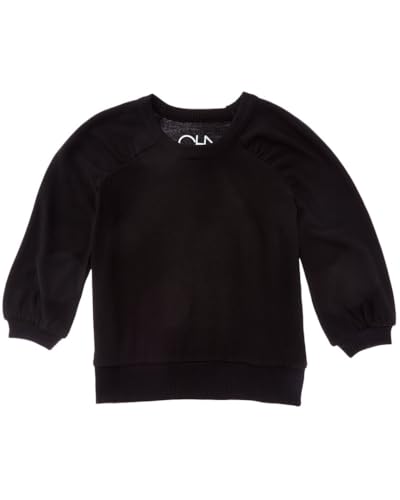 CHASER Girls Cozy Knit Pullover, 3, Black