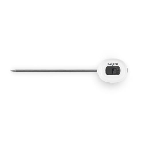 Salter 518 WHCREU16 Instant Read Meat Thermometer – Digital Food Thermometer for Air Fryers, Temperature Probe for Kitchen, BBQ, Jam & Deep Frying, 0.1°C Precision, -45°C to 200°C, Batteries Included