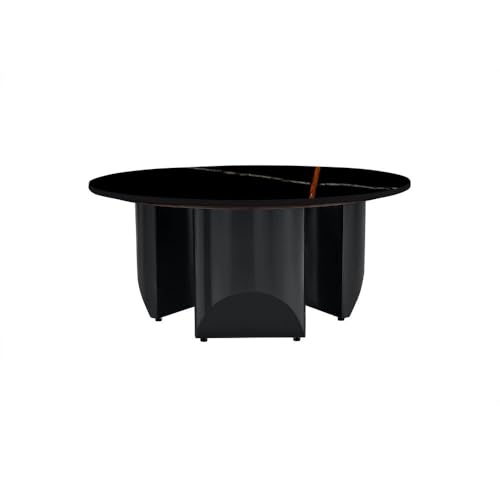 Image of Wakefit Center Table | 1 Yr Warranty | Coffee Table for Living Room Wooden, Tea Table for Living Room Wooden, Sofa Table, Free Installation from Brand, Modern Multi-Functional & Wobble-Free(Kopi)