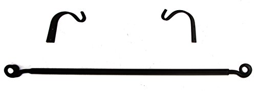 Curtain Drapery Rod and Brackets Large - Wrought Iron Hand Made