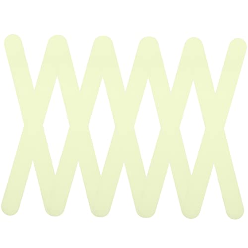 HOUDERCO 24pcs Luminous Slip Stickers for Bathtub and Stairs Durable Peva Non Skid Floor Strips Easy to Install for Home Hotel Use