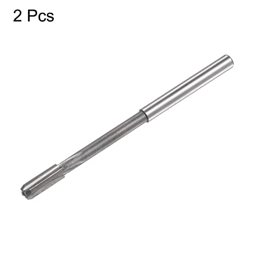 sourcing map 2 Stück Hartmetall Reibahle 5.6 mm, 4 Schneidig, H8/H7 Genauigkeit, Sandstrahlbeschichtung Maschinenreibahle für Metall Holz Gerade Nut Hochgeschwindigkeitsstahl Werkzeug