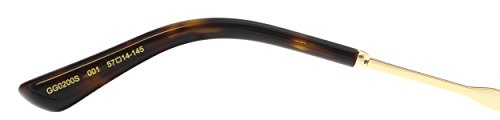 Gucci Gg0200S 001 Black/Gold Gg0200S Square Pilot Sunglasses Lens Category 3 #TOP4