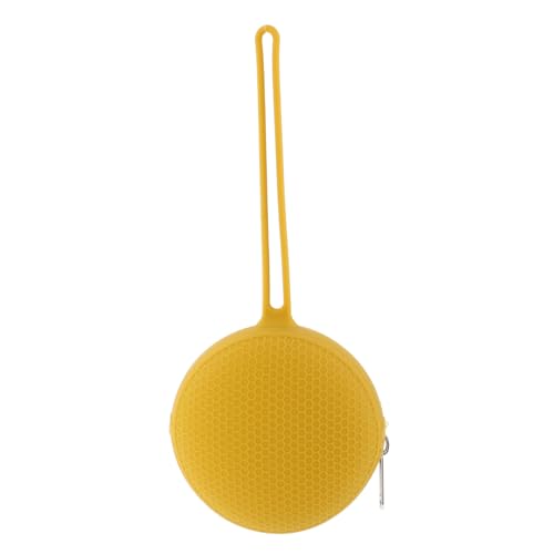 CALLARON Storage Bag Cups Storage Case Portable Holder Pacifier Holders Carrier Case for Cups Convenient Silicone Bag Yellow