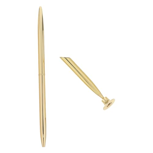Bolígrafo metálico de sobremesa elegante con punta de 0,7 mm para oficina