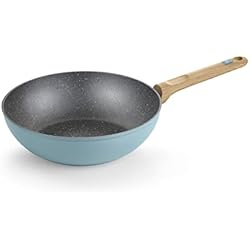 Soho Wok BRA Nordik - Wok 28 cm, aluminio forjado con antiadherente, apto para todo tipo de cocinas incluida inducción