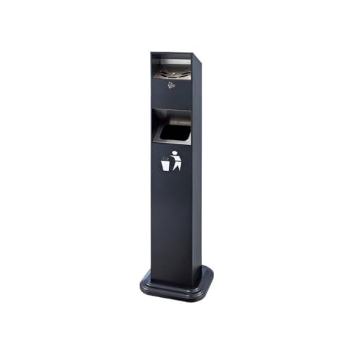 Cenicero Papelera de pie de hierro esmaltado con cenicero for vestíbulo de hotel, plaza de la calle