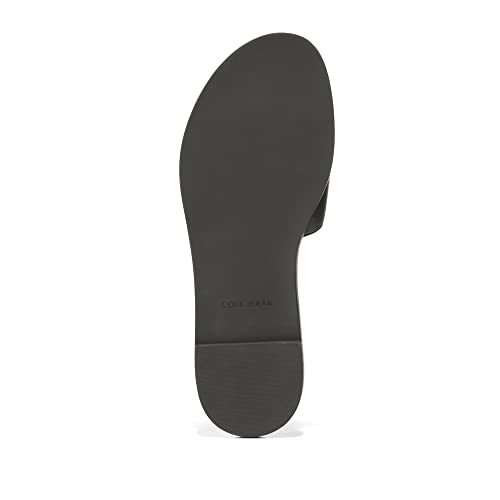 Cole Haan Cole Haan Women's Flynn Logo Slide Sandal Flat, Black Leather, 9