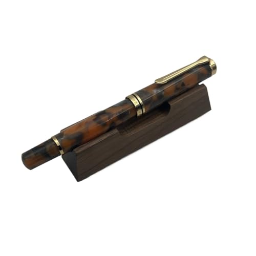 Stylo plume en acrylique d'exception, plume Schmidt B large et finitions dorées