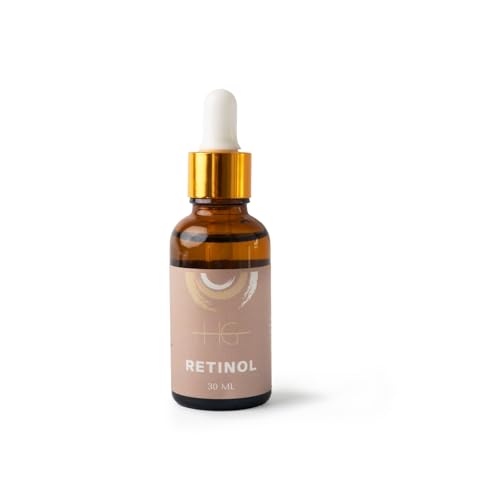 HG AESTHETICS Sérum de Retinol con Vitamina E - Sérum Facial Antienvejecimiento - Sérum Facial Antiarrugas - Cuidado Facial contra los Puntos Negros y las Manchas Pigmentarias (30ml)