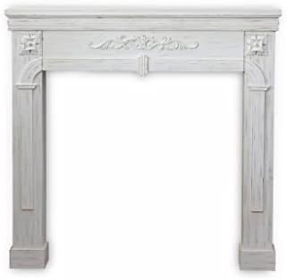 Cheminée Décorative En Bois Massif Wolkenstube - Style Vieux Marron - 90cm Large - Pour Salon