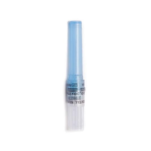 Quala DP47830 Dental Needles 30 Gauge Short .75 Blue Pre-Threaded Plastic Hubs 100/Pk