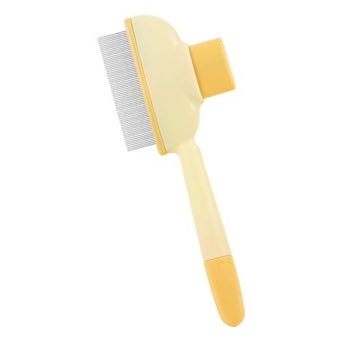 XIAOXIAOYU Peine antipulgas para perro, peine para eliminar el de mascotas, cepillo antideslizante para masajear largo, corto, diario, todas las razas, gatito, cachorro, mediano, pequeño, baño