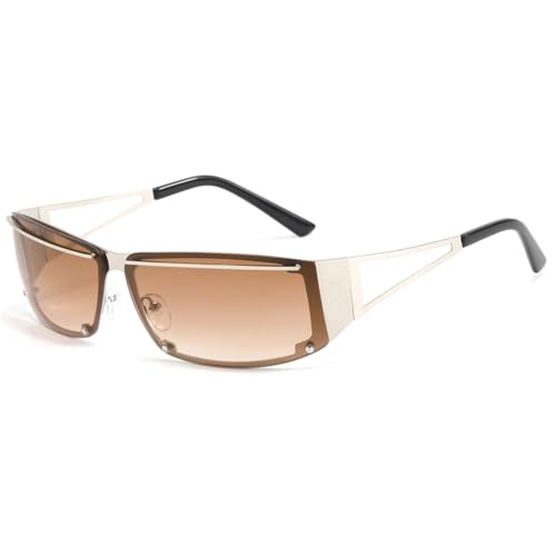 Lunettes de soleil personnalité à grand cadre géométrique et finitions haute couture
