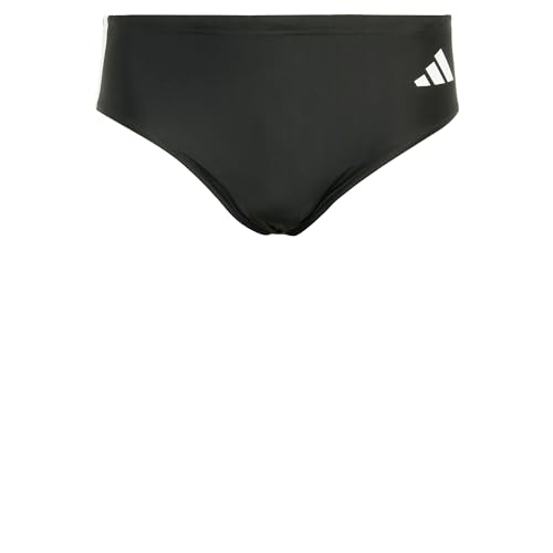 adidas Homme 3 Stripes Swim Trunks, Black/White, M