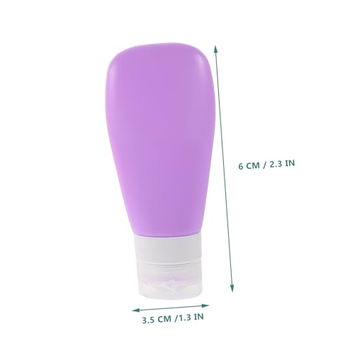 Beatifufu 4Pcs Silicone Travel Bottles Leakproof Refillable Toiletry Containers for Shampoo Lotion Sunscreen Portable Empty Travel Bottles for Makeup and Liquid Storage