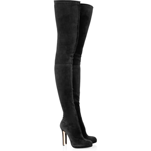 Bottes à talons ultra-hauts stretch : finis les mollets serrés avec ces cuissardes - 5