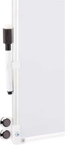 Image of BeFunky Multipurpose White Board with 1 Magnetic Black Marker and 2 Magnets | Heavy & Durable Dual Side Aluminium Boundaries for Kids & Adults | Use in Schools, Home, Office (25 CM X 35 CM)