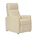 SIME - Fauteuil Relax à Inclinaison Manuelle Pression du Corps Lara-B-ECBEI Crème Simili Cuir