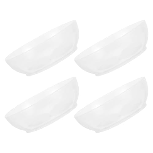 TOYANDONA Bandeja Medidora para Báscula de Cocina 4 Piezas 600 Ml Transparente Plástico ABS Reutilizable Recipiente de Pesaje para Alimentos y Polvo Uso Doméstico