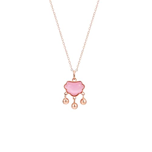 Pendentif femme sterling argent anti-ternissement opale rose