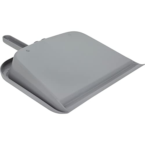 Image of SPARTA Large Handheld Dustpan with Hanging Hole, Heavy-Duty Plastic Dustpan with Wide Lip for Countertops and Surfaces, Plastic, 10 Inches, Gray, (Pack of 12)
