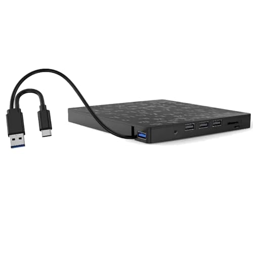 Lecteur DVD noir et graveur de CD/DVD externe multifonction PC
