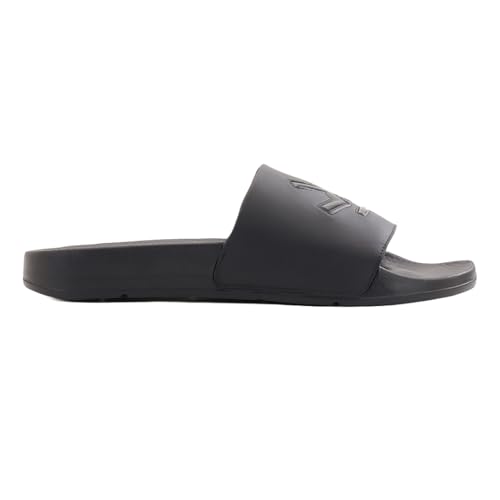 Image of WROGN Men's Anti-slip Sliders | Embossed Logo Strap | Textured Footbed