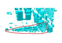 越谷市　北越谷駅３D都市データを活用した都市模型　(透明ケース付) 越谷市 北越谷駅3D都市データを活用した都市模型 (透明ケース付
