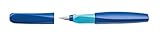 Bolígrafo recargable Pelikan Twist estilográfica incluida; calidad hecho en Alemania, kit escolar, tinta azul muy fluida, color Azul Oscuro