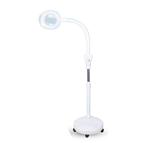 Loupe d'écran Beauté Conçu 16X Lampe loupe Lampe LED 360 Degrés Rotation Roulette Châssis Eau Nail Tattoo Loupe avec Lumière LED Double The Comfort